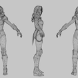 Wireframe.png Wonder Woman Lowpoly Rigged Redesign