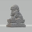 5.png Chinese Stone Lion 3D Model