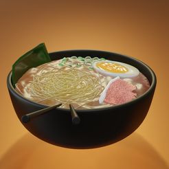 bol-ramen-3d.jpg STL-Datei Japanese beef ramen bowl・Modell zum Herunterladen und 3D-Drucken, 3Dgraph