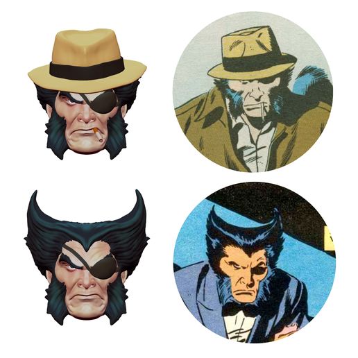 Wolverine Head John Buscema Style two pack Marvel Legends 3D model