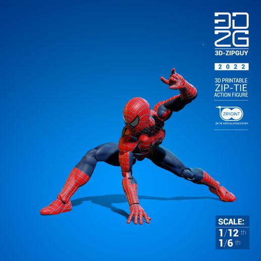 ZIP-GUYS-FIGURE-2022_SAMSPIDER-2.jpg STL file TOBEY MAGUIRE SPIDERMAN Zipguy Action Figure・3D printer design to download, 3dzipguy