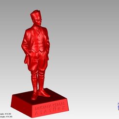 2.jpg Archivo 3D gratuito mustafa kemal atatürk・Idea de impresión 3D para descargar