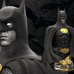 123022-B3DSERK-The-Batman-Bust-01.jpg Archivo 3D B3DSERK Diciembre plazo 2022: Batman 1989 Busto 1/4 listo para imprimir・Diseño de impresión en 3D para descargar