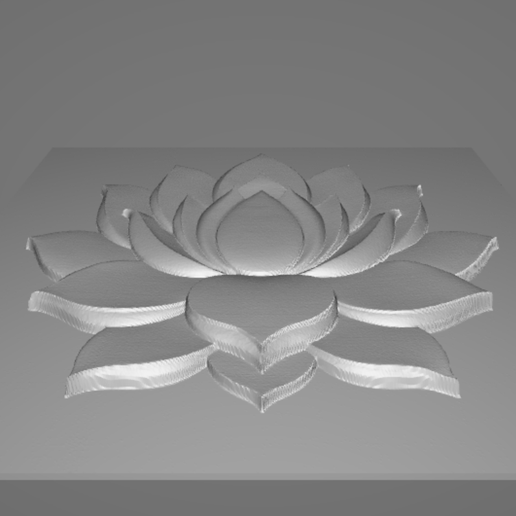 Snimek-obrazovky-2025-09-28-183312.png Lotusblume CNC Relief - STL 3D Modell für Holzschnitzerei | CNC Router Digital File (Personal Use)