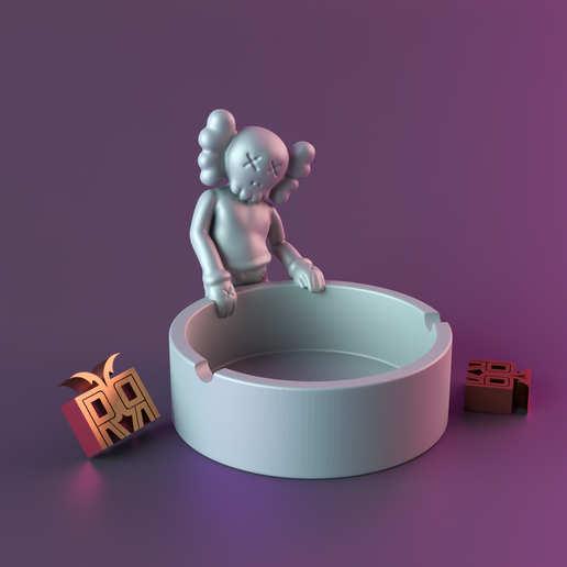 ❤️‍🔥 kaws Ashtrays・ 3D File for ・Cults
