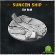 MMF-Sunken-Ship-07.jpg Sunken Ship  (Big Set) - Wargame Bases & Toppers