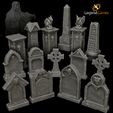 Tombstones_and_ObelisksG.jpg Graveyard Gravestone and Obelisk Marker Pack - LegendGames