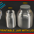 Jars_COVER-1.png Printable Jar (800ml+2500ml+6000ml) with Lid