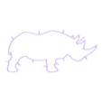 Rhino-Outline-W-stiffners.stl Nashorn-Seifenform-Bausatz
