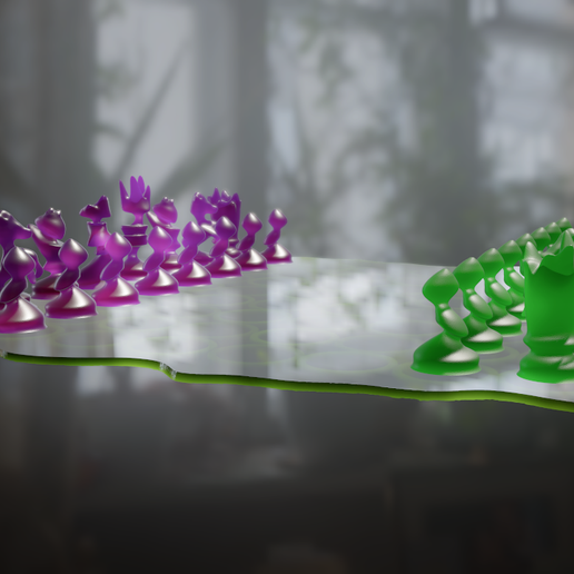 STL file Abstract Chess set ♟️ ・3D printing design to download・Cults