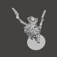 cybercowgirl5.jpg CYBER COWGIRL MODELO EM MINIATURA PARA JOGOS DE FICÇÃO CIENTÍFICA RPG DND