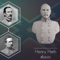 01.jpg Fichier STL Buste du général Henry Heth sculpture impression 3D・Plan imprimable en 3D à télécharger