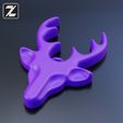 06.jpg Stag Deer Head Keychain