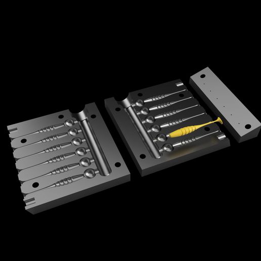 📁 MOLD : SHAD 50mm STEP and STL FILE FOR CNC AND 3D PRINT・ STL File for ...