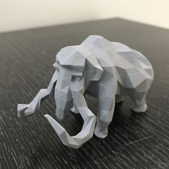 IMG_2333.JPG STL file Low-poly mammoth・3D printable model to download