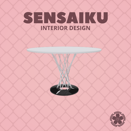 Miniature Replica 1:12 Isamu Noguchi 02. Cyclone Dining Table for Miniature Dollhouse - 3D Print Instant Download - Miniature Furniture Designer Series