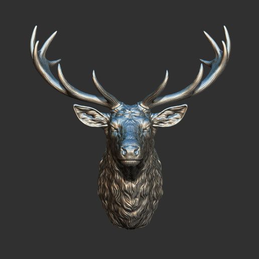 40.jpg OBJ file Deer head・3D printing design to download, guninnik81