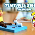 22.jpg TINTIN AND SNOWY 3D MODEL in water 3D PRINTABLE STL FILE with UV and Texture