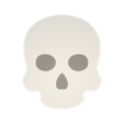 Untitled.png Clay Cutter STL File - Skull 1- Halloween Whimsigoth Earring Digital File Download- 10 sizes and 2 Cutter Versions, cookie cutter
