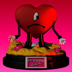render-bad-4.jpg Fichier STL BAD BUNNY "A SUMMER WITHOUT YOU".・Objet pour impression 3D à télécharger