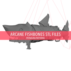 Fishbones_STL.png Jinx Arcane Fishbones - 3D Print STL Files League of Legends