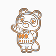 sdadsad.png STL file TOM NOOK 2 - COOKIE CUTTER / ANIMAL CROSSING・Model to download and 3D print