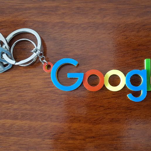Free STL file Key ring with Google logo・3D printable design to download