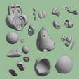 A3.png YOSHI POPCORN BUCKET - Cut in parts - SUPER MARIO GALAXY
