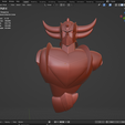 goldo-blender.png Goldorak (Grendizer) - Angled wall bust