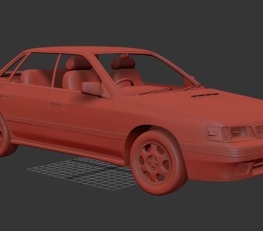 Subaru Legacy Mk1 BC sedan 1989 3D model