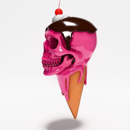 0005.jpg Skull Sundae Ice Cream Pop Pop Surrealism toy