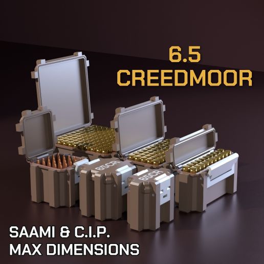 SBOX AMMO BOX 6.5 Creedmoor AMMUNITION STORAGE 10/20/25/50/100 ROUNDS CRATE ORGANIZER 6.5 CR
