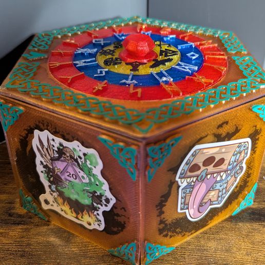 Concentric Combination Puzzle Box - Viking Style