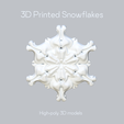 Render_SF_17.png 3D Snowflake Set of 24  STL Files for 3d Printing DiY Printable Сhristmas Décor Model Christmas Snowflake STL 3D File