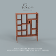Mid-Century-Room-Divider-Miniature-7.png Miniature Furniture Mid-Century Modern Room Divider, Miniature Room Divider, Dollhouse Furniture, Mini Divider