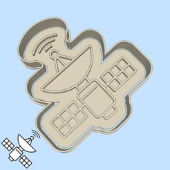 44-1.jpg Fichier STL Emporte-pièces scientifiques - #44 - satellite (style 1)・Modèle à imprimer en 3D à télécharger