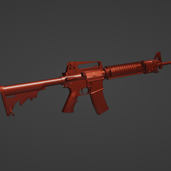2.png STL file M16A1 rifle・3D print design to download