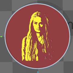 Cersei_Token.PNG Free STL file ASOIAF: MT Cersei Lannister Influence Token・Model to download and 3D print, Toczys