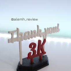 3.png Free STL file 3K Thank You!・3D print design to download