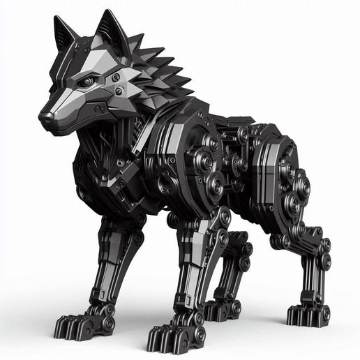 🐺 Robotic Wolf 3D Print – Futuristic Mechanical Animal Model・ STL File ...