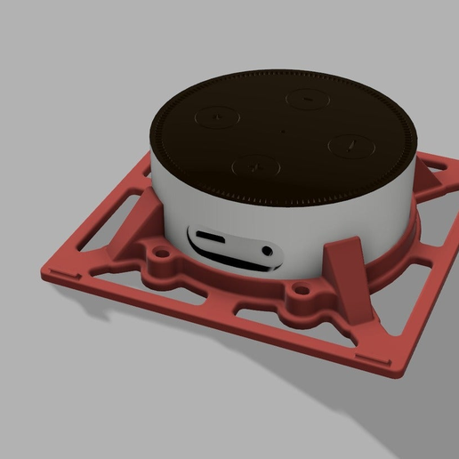 Top_view.png Echo Dot Wall Mount for 2-gang bracket/box