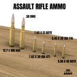 assault-riffle-cults-1.png Set of Assault Rifle - 50 BMG - 5.56 x 45 NATO - 7.62 x 39 AK47