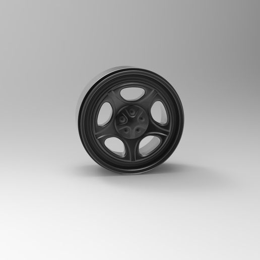 Police Interceptor Black Steel Wheel for Rc 3D model