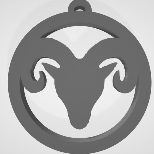 Zodiac sign keychain Capricorn 3D model