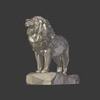 SS ] ae : 4 7 \ eee b eg ye YY Wa Am = p f Low Poly Lion Statue --  Ready for 3D Printing