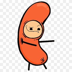 png-transparent-hot-dog-cyanide-happiness-hot-dog-orange-meme-cyanide-thumbnail.png Fichier STL cyanure et bonheur sausageboy・Plan imprimable en 3D à télécharger