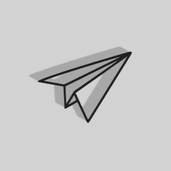 Geometric-paper-plane.jpg Archivo STL Decoración Avión de Papel Geométrico - 2D Art・Modelo para descargar e imprimir en 3D