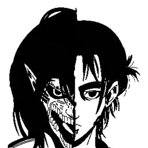 Eren Vs Attack on titans - Frame - 2D 3D model