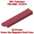 WE-P90-Mag-Case-01.jpg WE Cybergun P90 TA 2015 GBB GBBR Green Gas Mag Magazine Shell Case Casing Replacement