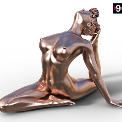 Sculpt-Nude-girl-Yoga-pose-One-Legged-King-Pigeon.png STL file Sculpt Nude girl Yoga pose - One Legged King Pigeon・3D printable model to download
